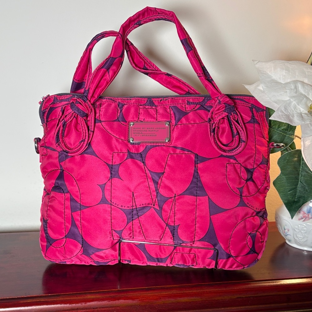 Stylish Marc Jacob’s Pink and Purple Quilted Women's Bag